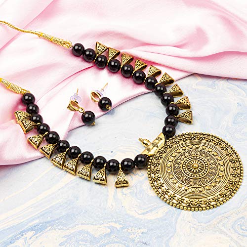 Jewels Galaxy Traditional Beads Contemporary Copper Brilliant Necklace Set for Women/Girls 2 Jewels Galaxy Traditional Beads Contemporary Copper Brilliant Necklace Set for Women/Girls - Image 2