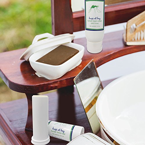 Bugs at Bay Mosquito Repellent - Made in the USA, DEET-FREE Moisturizing Lotion Bar for Healing and Protecting You Naturally Against Mosquitos, Chiggers, and Fleas - Chemical-Free, Biodegradable