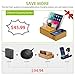 CHGeek Bamboo Wireless Charger-Charging-Station-for-Multiple-Devices, Charging Dock for Apple Watch, AirPods. Wireless Charging Organizer for iPhone. Compatible iPhone 11/11 Pro(Max)