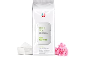 PET PARENTS Flea & Tick Pet WiPees™ – 100 Natural Flea and Tick Prevention for Dogs & Cats, 99% Bio-Based, Lick-Safe, Daily Plant-Powered Flea & Tick Wipes for Bug Defense & Skin Relief