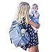 Large Stylish Grey Baby Diaper Bag Backpack, Multi-Function Travel Backpack, with Changing Pad, Stroller Straps & Hooks Lots of Pockets with Insulated Pocket for Bottles