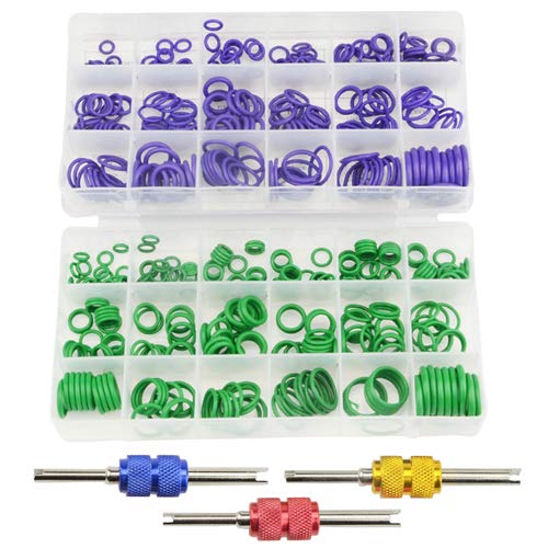 WMYCONGCONG 540 PCS 18 Sizes Rubber O-Ring Seals, O Rings Assortment w/Valve Core Removal Tool for Car Vehicle Auto Repair