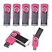LHN® (Bulk 5 Pack) 2GB Swivel USB Flash Drive USB 2.0 Memory Stick (Pink)
