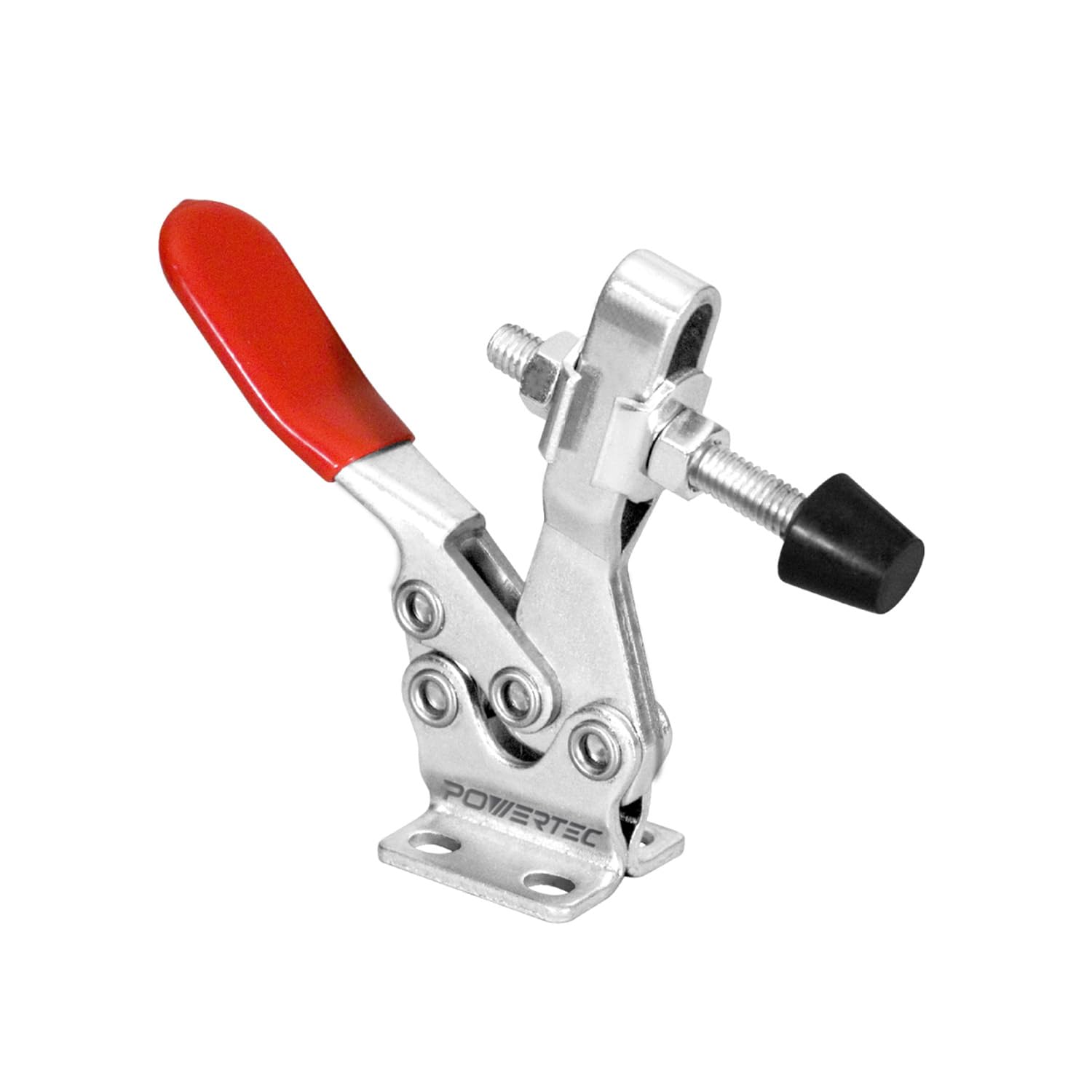 POWERTEC 1PK Hold Down Toggle Clamp, 500 lbs Holding Capacity, 225D Antislip Quick Release Horizontal Clamps for Woodworking Jigs and Fixtures, Welding, Drill Press, Crosscut Sled (20301)