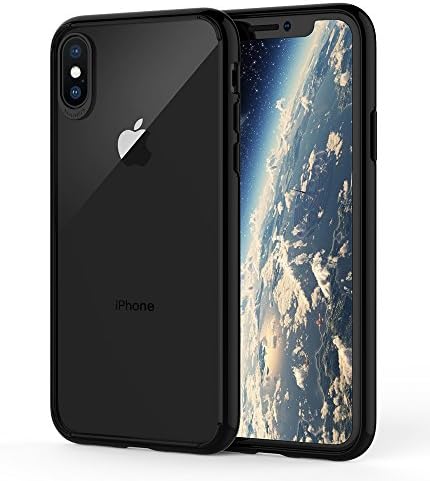 iPhone X Case, Apple iPhone X Clear Phone Case [Drop Protection][Support Wireless Charging][Non-Slip], Clear Protective Slim Cover for iPhone X/10.(2017)-Black