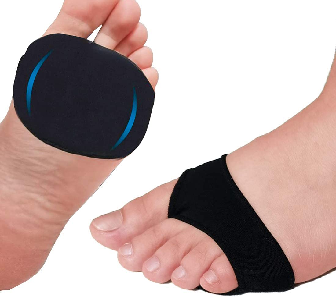 Mcvcoyh 6 Pack Foot Pads for Women and Men, Fabric Soft Forefoot Pads, Metatarsal Pads for Metatarsalgia