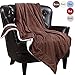 Fleece Throw Blanket Sherpa Throws Reversible Super Soft Shaggy Fuzzy Fur Faux Blankets Warm Cozy Fluffy Microfiber Velvet Comfort for Boys Bed Room Cover Valentines, 50 by 60 Solid Choco
