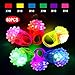 Sunmall Flashy Bumpy Rings, 60pcs Colorful Flashling LED Bumpy Rubber Rings Light Up Glow Party Favor Rings for Party, Birthday, Gifts, Dances, Costumes, Halloween