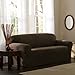 Maytex Reeves Stretch 1 Piece Sofa Furniture Cover Slipcover, Chocolate Brown