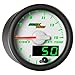 MaxTow Double Vision 1500 F Pyrometer Exhaust Gas Temperature EGT Gauge Kit - includes Type K Probe - White Gauge Face - Green LED Dial - Analog & Digital Readouts - for Diesel Trucks - 2-1/16