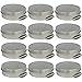 12 Pack of Mighty Gadget (R) Screw Top Round Steel Tin Cans (2 oz)