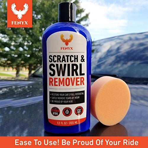 Fenyx Products Car Scratch Remover 12 oz Bottle with Applicator Pad - Easy Car Care with Professional Results - USA Made - Scratch Removal for Cars and Swirl Remover - Scratch Repair for Vehicles - Thumbnail 4