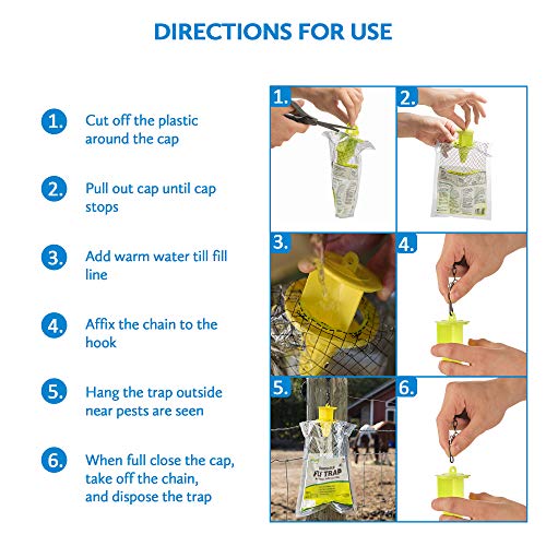 Rescue! Outdoor Disposable Hanging Fly Traps [Set of 4] Rescue! Non