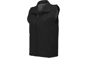 Generic Softshell Vest For Women Zipper Lapel Collar Mesh Lightweight Breathable Work Vests Tops For Fishing Hiking Travel