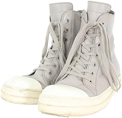 Amazon リックオウエンス Rick Owens Ru16s30 ラモーンズ レースアップハイカットスニーカー 40 ベージュ 中古 スニーカー
