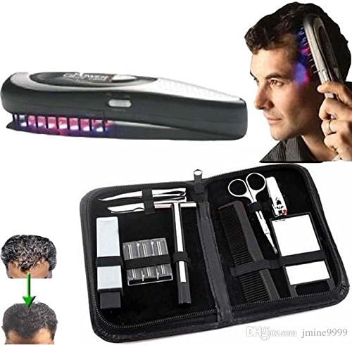 DEALCROX Plastic Laser Hair Power Grow Comb Loss Treatment Sikat Rawatan Cegah Rambut Gugur (Multicolour)