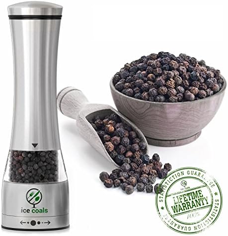 Salt / Pepper Grinder Set, Salt &amp; Pepper Mill (1 Count) - with Adjustable Ceramic Grinding Mechanism - Premium Quality Stainless Steel