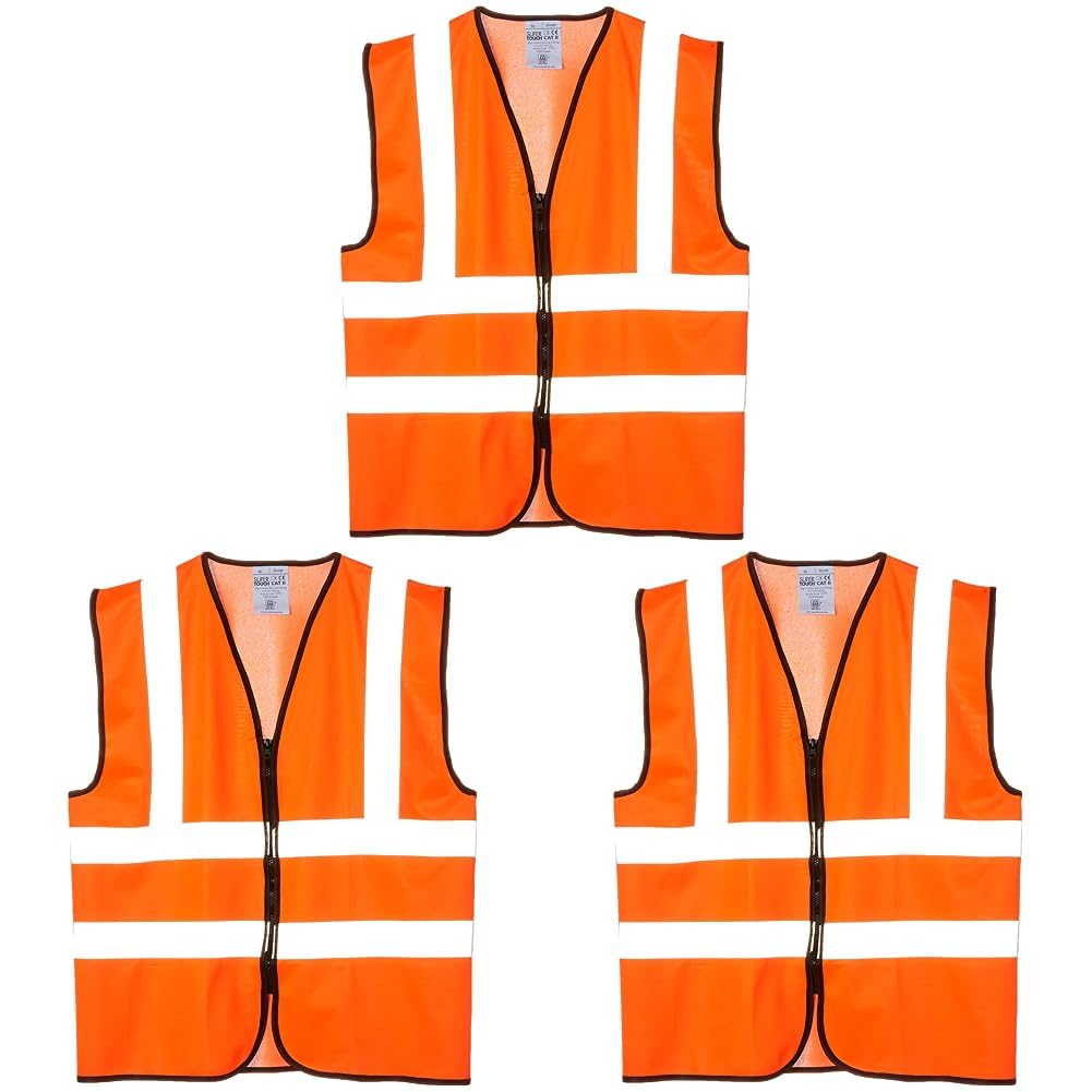 Supertouch 32384 Zipped Hi Vis Vest, X-Large, Orange