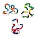 Tangle Jr. Brain Tools Textured Sensory Fidget Toy, 3 Pack, Green Yellow Black, Blue Orange Green, Red Pink Blue