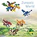 6 Pack Dinosaur Toy| Mini Building Blocks Dino STEM Toys|2 in 1 Surprise Egg with 52Pcs Building Bricks Toys. Party Favor for Kids, Goodie Bags, Birthday, Carnival Prize, Easter, BOYS, Girls, Toddlers