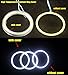 YINTATECH 2 X 80mm HID White 93 COB LEDs for Angel Eyes Halo Ring Headlight & Fog Housing Lamp DC 12V