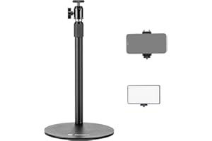 Fotopro Webcam Stand, Adjustable Desktop Phone Stand with 1/4" Thread, Compatible with BRIO Webcam C922 C930e C920S C920 C615