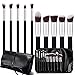 Roybens Premium Wood Handles 10 Piece Professional Cosmetic Kabuki Makeup Brush Set Cosmetics Foundation Blending Blush Concealer Eyeliner Face Powder Brush Suit-With PU Leather Case