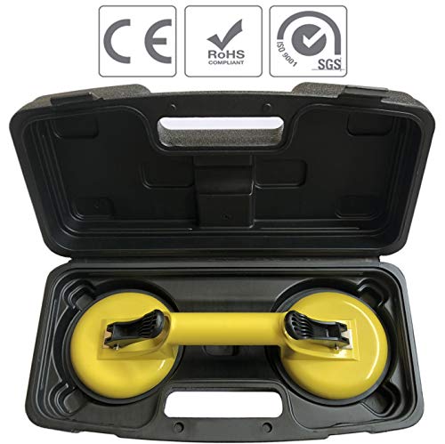 Q-cup Premium Quality Heavy Duty Aluminum Suction Cup Plate Double Lever Professional Tile Glass Puller/Lifter/Gripper