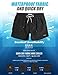 MaaMgic Mens Short Swim Trunks with Mesh Lining Quick Dry Boy Mens Board Shorts Swim Suit, Black