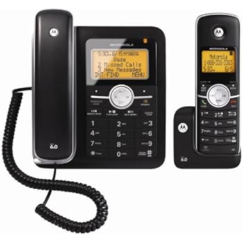 Amazon.com : Motorola DECT 6.0 Enhanced Corded Base Phone with Cordless ...