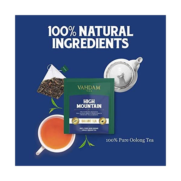VAHDAM, Himalayan Oolong Teebeutel (100 Loser Tee Teebeutel) | 100% natürlicher Entgiftungstee | 100% reiner Oolong Tee… – Bild 5
