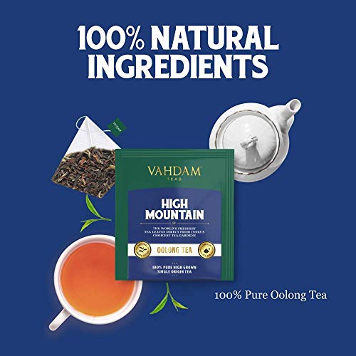 VAHDAM, Himalayan Oolong Teebeutel (100 Loser Tee Teebeutel) | 100% natürlicher Entgiftungstee | 100% reiner Oolong Tee… – Bild 5
