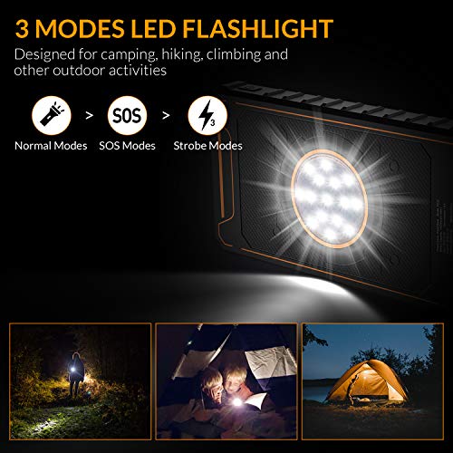 image for HiGoing Solar Charger, 14000mAh Solar Power Bank Portable Phone Charge