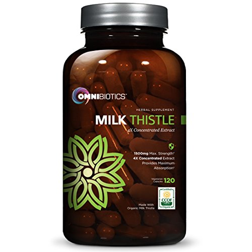 Omnibiotics Milk Thistle 4x 1000mg Extract Per Capsule! Easy to Swallow Soft Gel Capsules