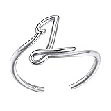 SILVERCUTE Letter Initial Ring Alpahbet L Name