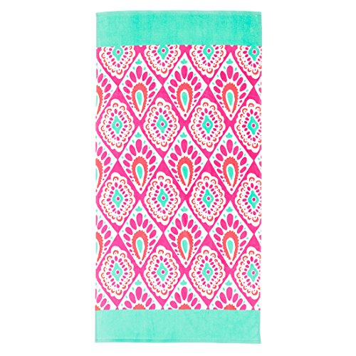 VIV & LOU High Fashion Print Beach Towel can be Personalized or Monogrammed (Personalized Beachy Keen) - Thumbnail 4