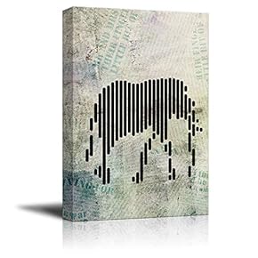 signwin Canvas Wall Art Abstract Animal Lines Art...