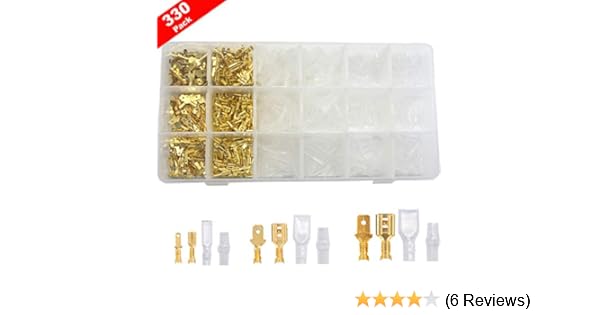 Amazon Com 16 14 Awg Quick Disconnect Vinyl Female 110 Spade Connector 110 100 Pcs Home Improvement
