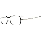 TUMI - VTU802 Unisex Folding Reading Glasses - Blue Light Blocking Eyeglasses for Men &amp; Women - Stylish Rectangle Eyewear - 25mm - Semi Black