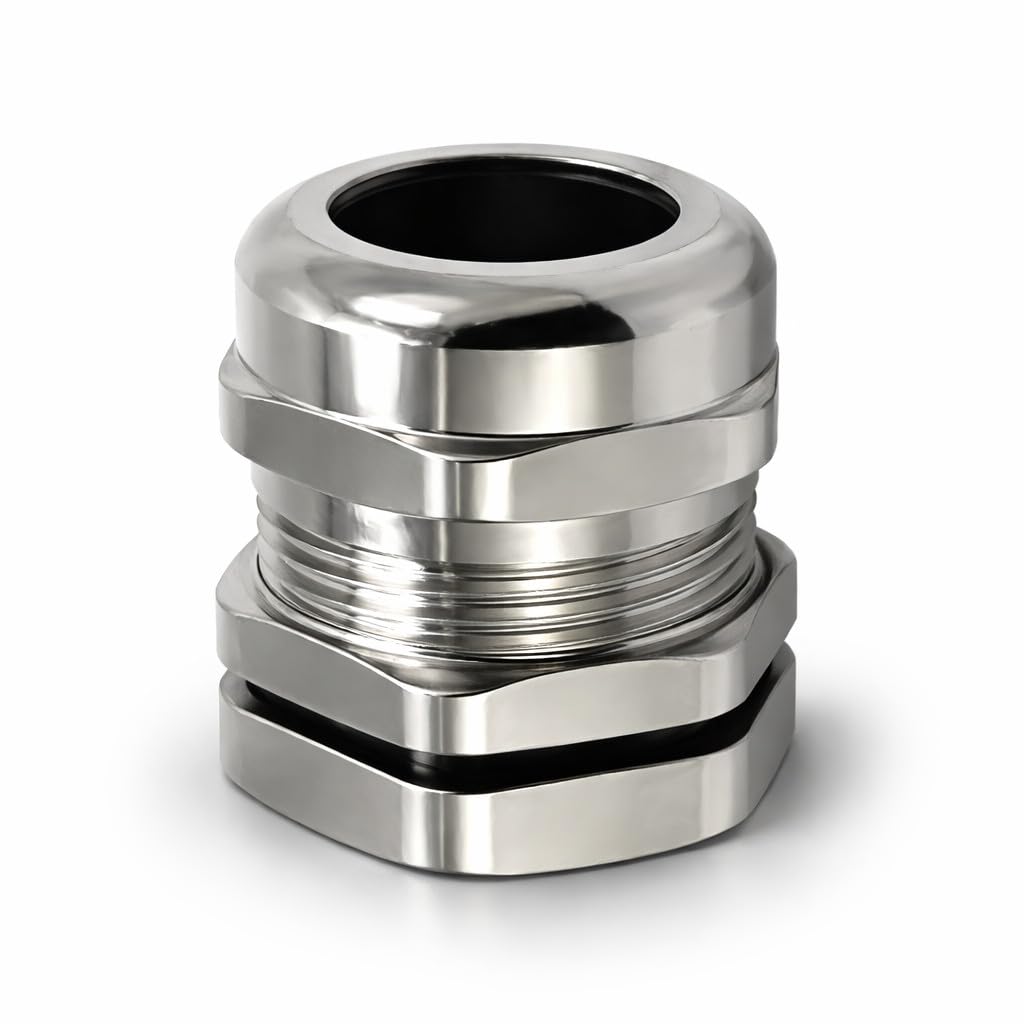 Photo 1 of MGI SpeedWare 3/4" NPT Brass Cable Gland, Metal Cord Grip Strain Relief (2-Pack)