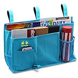 Startostar 8 Pocket Bedside Storage Bag Caddy Hanging Organizer with Updated Strap Design for Books - Best for Headboards, Bed Rails, Dorm Rooms,Bunk Beds, Hospital Beds