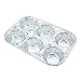 Pack of 20 Silver Foil Muffin Pans – Durable & Non-Stick Disposable Aluminum 6-Cup Cupcake Trays – Perfect Tin Size for Cupcakes, Mini Pies, Mini Quiche, Soufflé - Standard Size