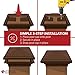 4x4 Brown (2 Pack) Slim Profile Post Cap Fits Standard Pressure Treated Post (3.5