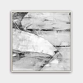 Framed Canvas Wall Art Modern Texture Painting Canvas Prints Home Artwork Decoration for Living Room,Bedroom - 16x16 inches