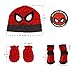 Marvel Baby Boys Avengers Spiderman Hat with Mitts and Bootie Gift Set, 0-3M