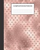 Composition Notebook: Faux Rose Gold Glam College Ruled Notebook Lined School Journal