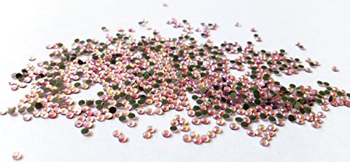 GoldenLiving168 Princess Light Crystal Pink AB Round 1000pcs Rhinestone 2mm (6ss) 3D Acrylic Nail Art Decoration Cellphone Case USA SELLER! FAST SHIPPING!