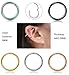 ORAZIO 23PCS 16-20G 316L Stainless Steel Nose Ring Hoop for Women Men L Shaped Nose Ring Seamless Segment Ring Nose Screw Stud Body Piercing Jewelry