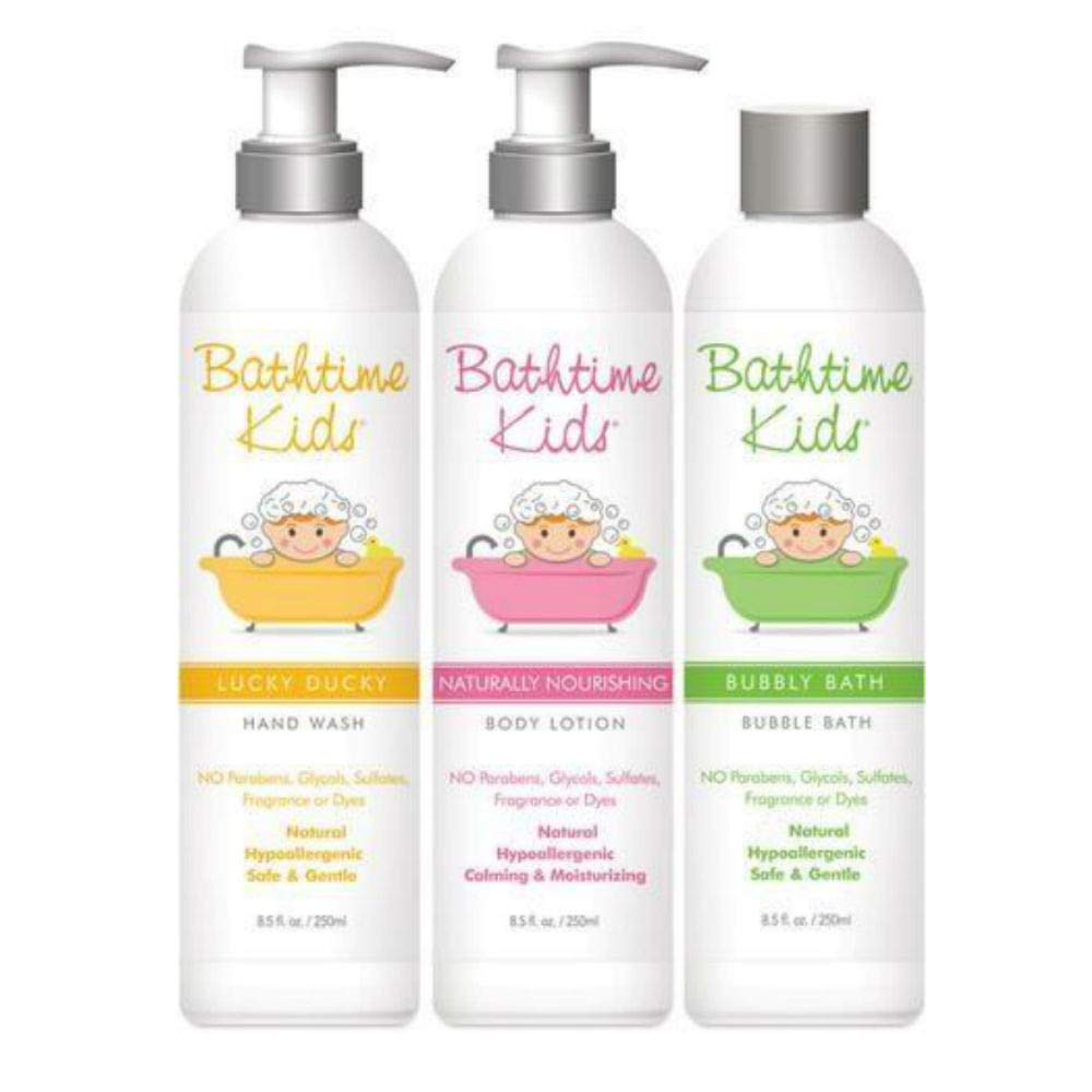 Amazon Com Bathtime Kids Natural Kids Skin Care Trio Squeeky