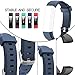 REDGO ID115U Replacement Bands, ID115U ID115UHR Replacement Fitness Tracker Band, Black Blue Teal Pink Purple